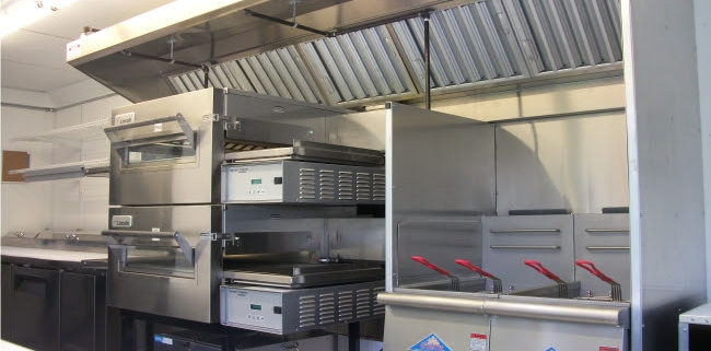food truck interior stainless steel image